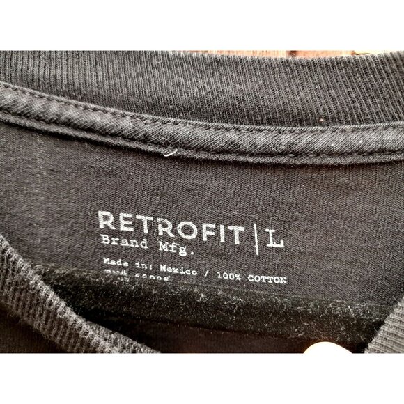 Vtg Retrofit Washed Ashore Skeleton Tropical Halloween Goth Size Large T-Shirt - Picture 5 of 5